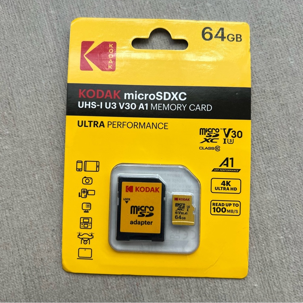 ❤️3 for $25❤️ Kodak SD Memory Card 64 GB Ultra Performance - Picture 5 of 5